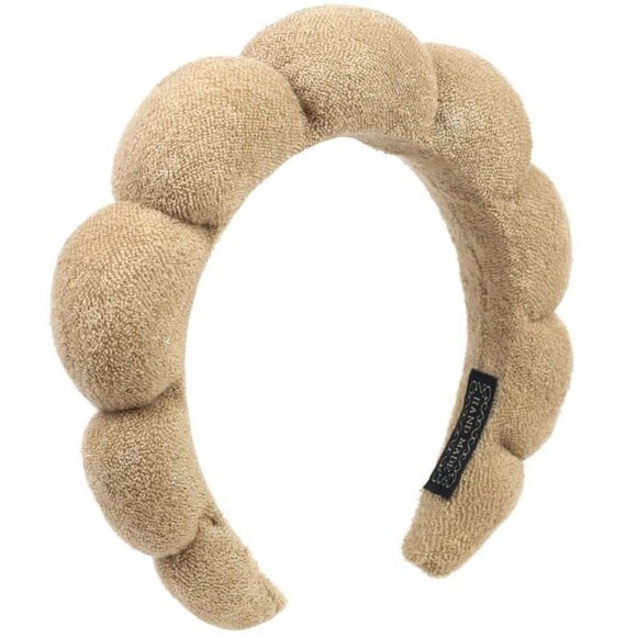 Zenana Spa Sponge Terry Towel Hair Headband, Ash Mocha - Picture 2 of 3